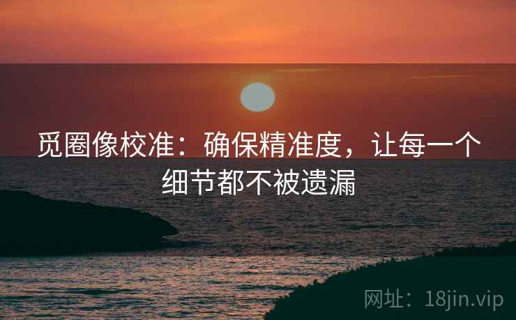 觅圈像校准：确保精准度，让每一个细节都不被遗漏